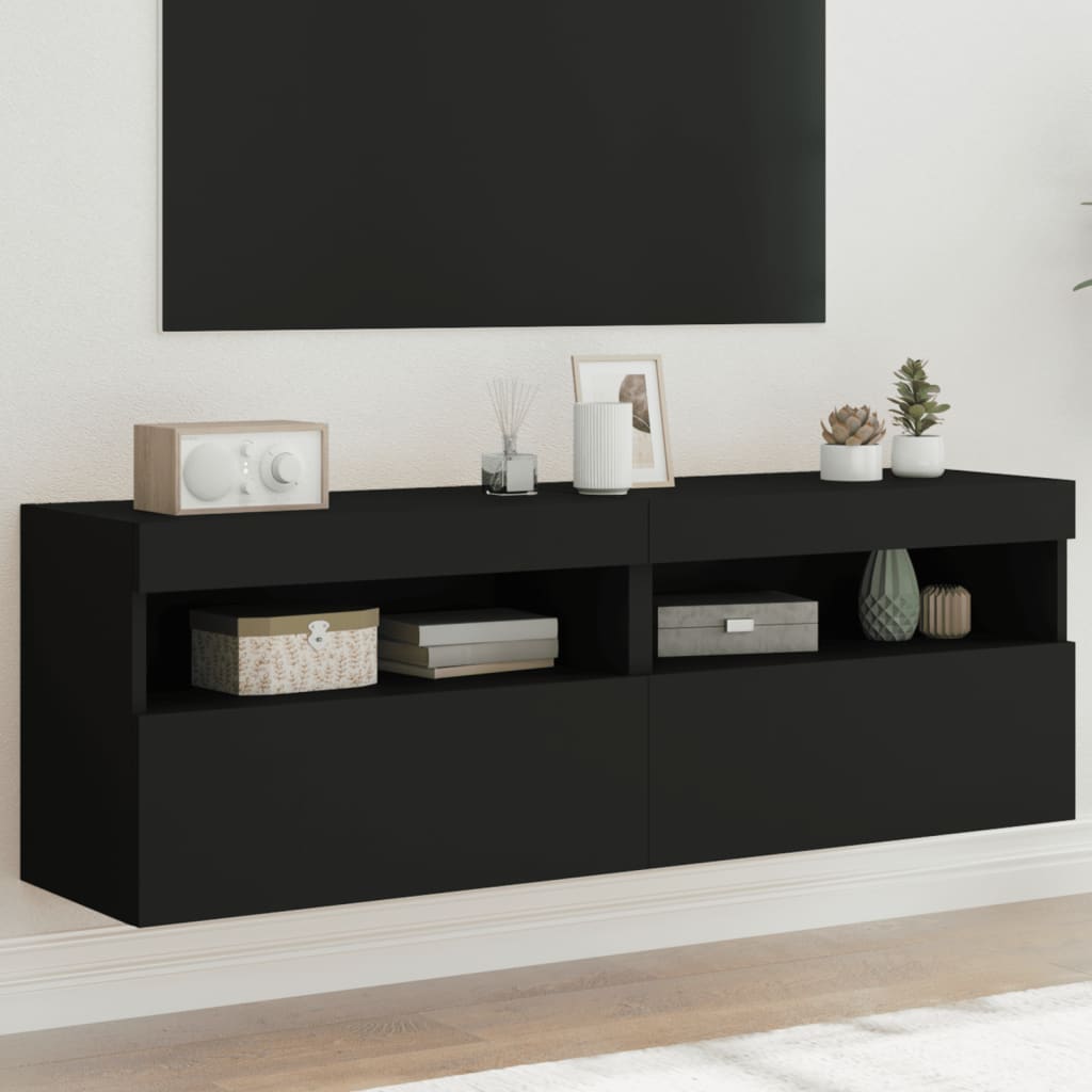 Comodă Tv De Perete Cu Lumini Led, , 40X30X