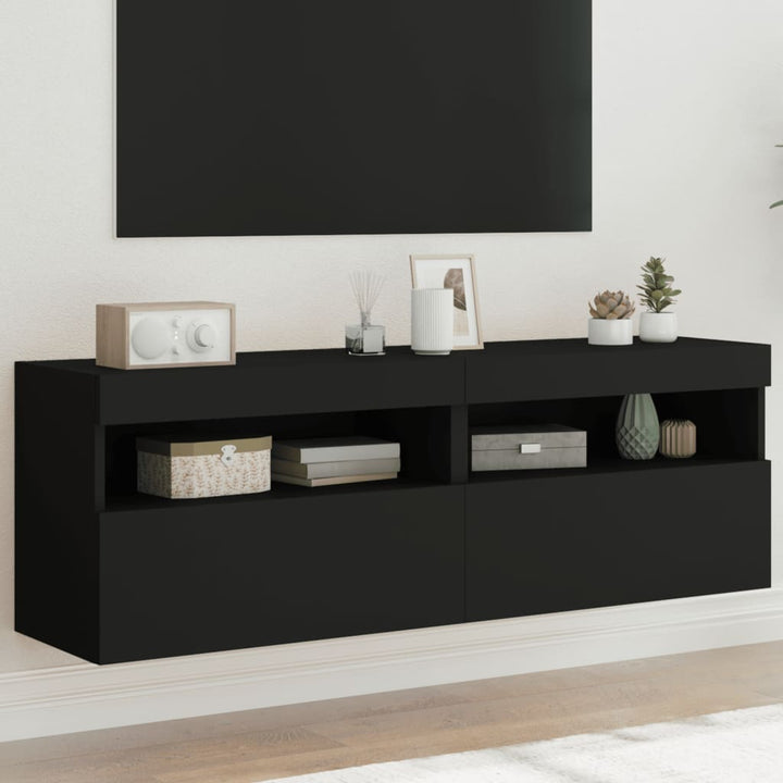 Comodă Tv De Perete Cu Lumini Led, , 40X30X