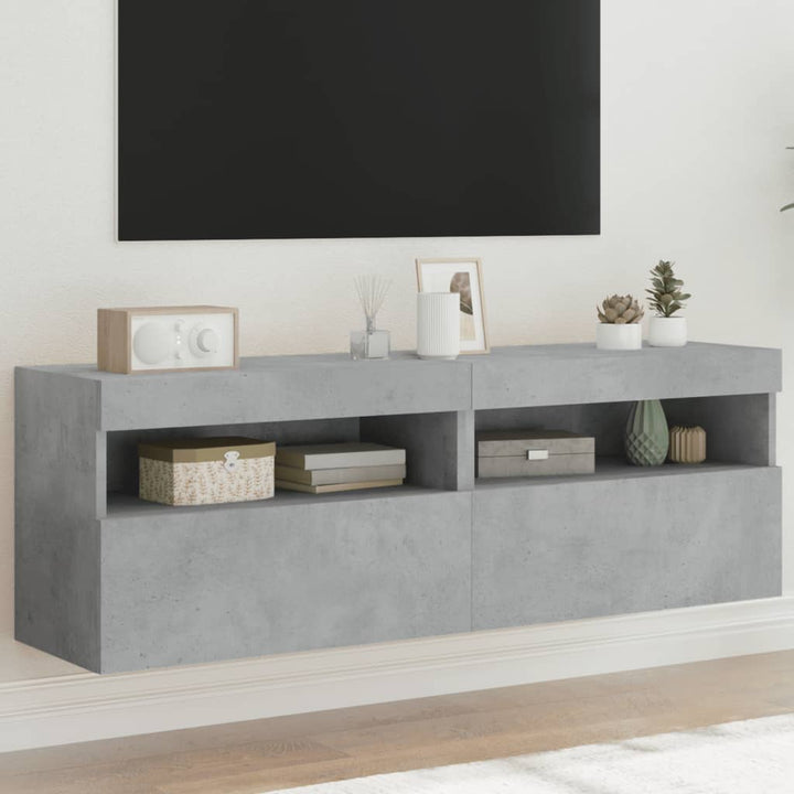 Comodă Tv De Perete Cu Lumini Led, , 40X30X