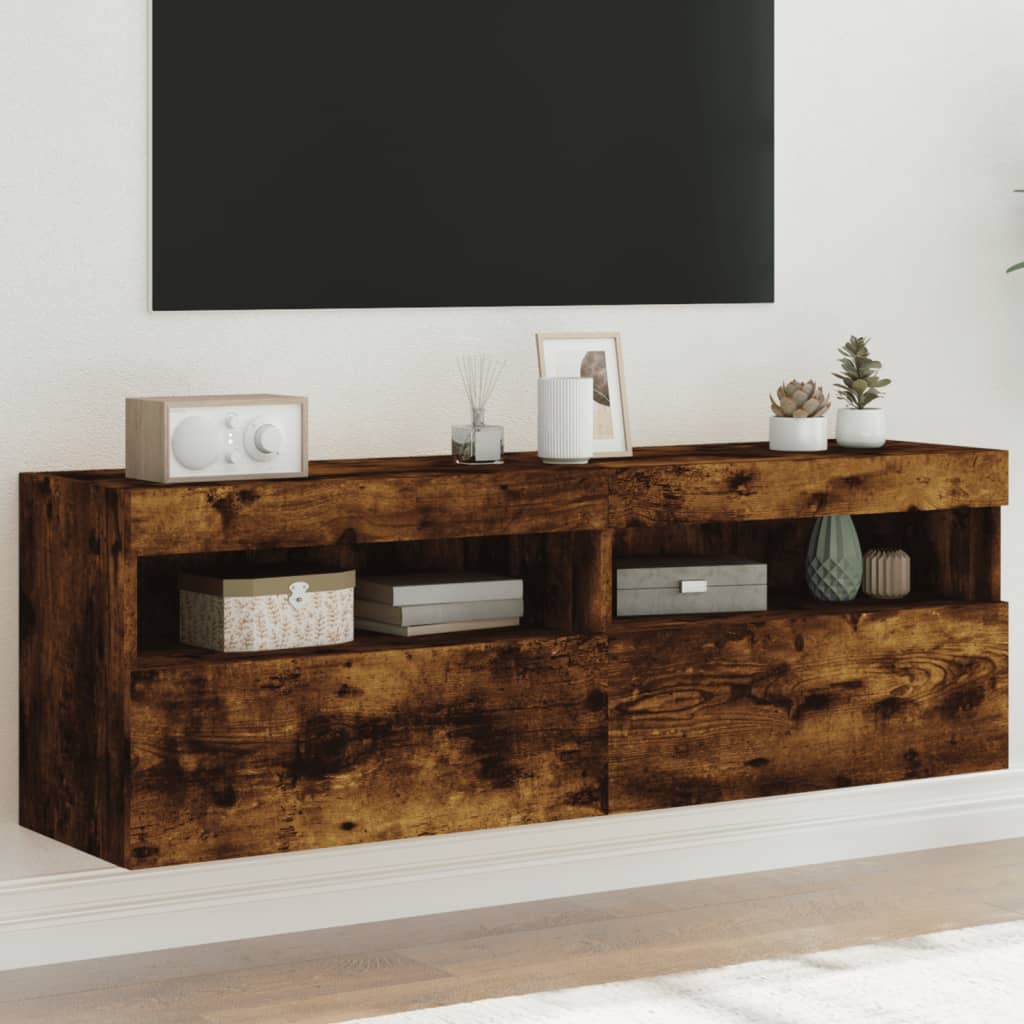 Comodă Tv De Perete Cu Lumini Led, , 40X30X