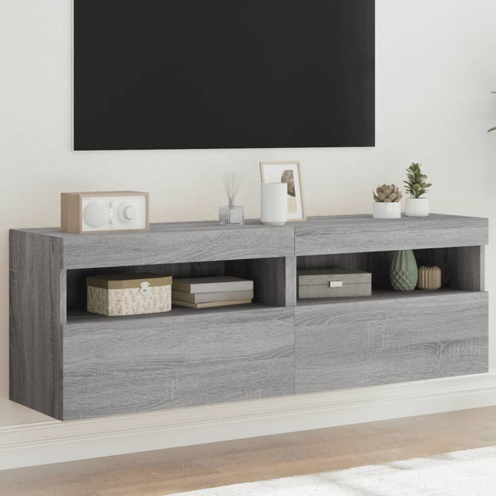 Comodă Tv De Perete Cu Lumini Led, , 40X30X