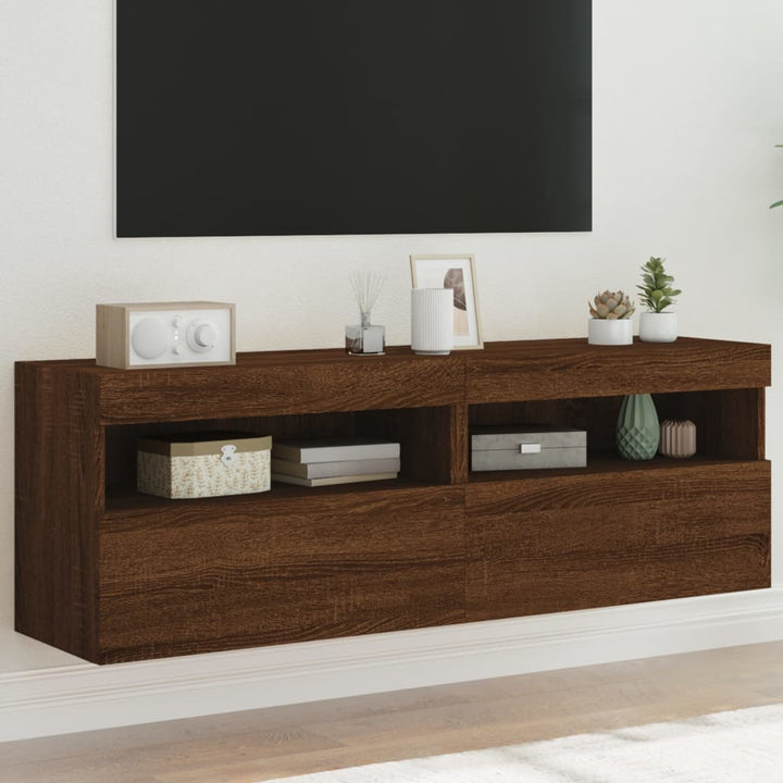 Comodă Tv De Perete Cu Lumini Led, , 40X30X