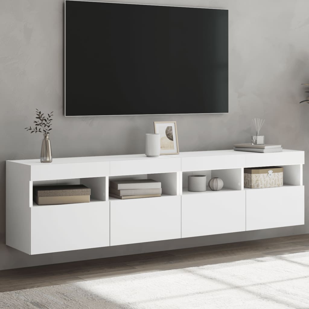 Comodă Tv De Perete Cu Lumini Led, , 40X30X