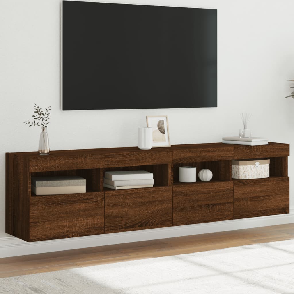 Comodă Tv De Perete Cu Lumini Led, , 40X30X