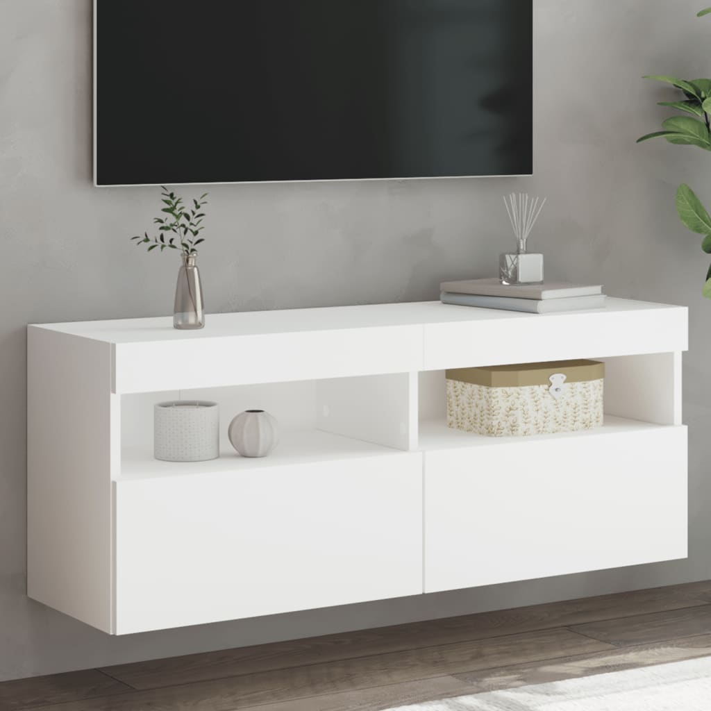 Comodă Tv De Perete Cu Lumini Led, , 40X30X