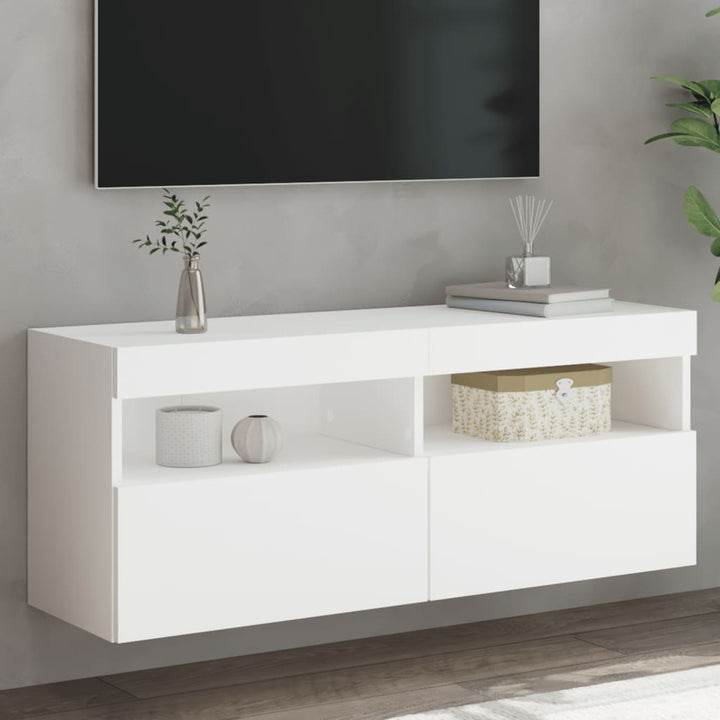 Comodă Tv De Perete Cu Lumini Led, , 40X30X