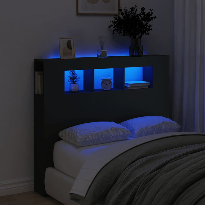 Tăblie De Pat Cu Led, , 180X18,5X103,5 Cm, Lemn