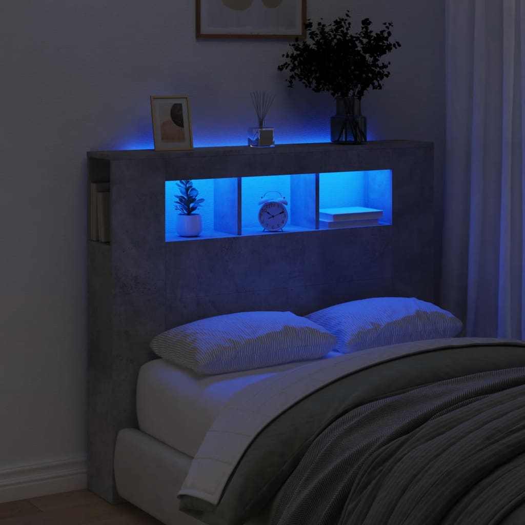 Tăblie De Pat Cu Led, , 180X18,5X103,5 Cm, Lemn