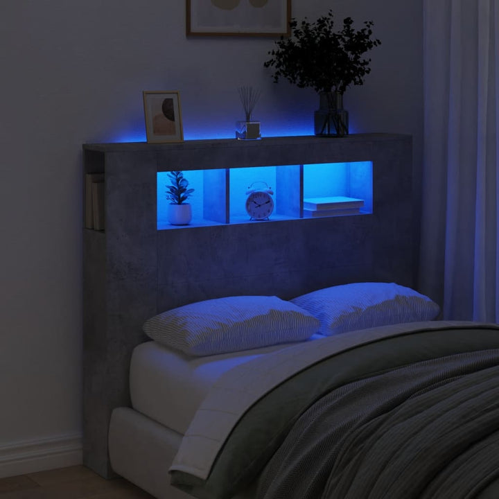 Tăblie De Pat Cu Led, , 180X18,5X103,5 Cm, Lemn
