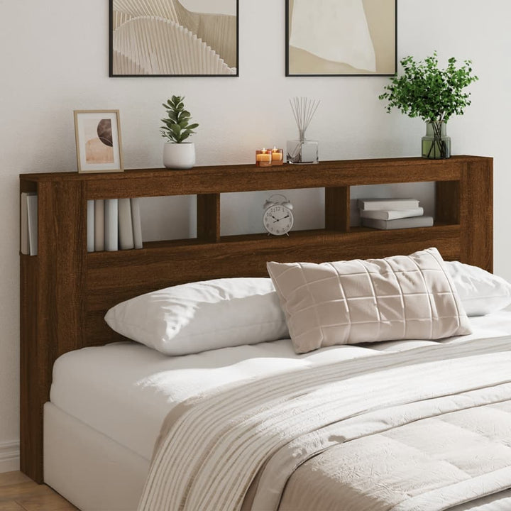 Tăblie De Pat Cu Led, , 180X18,5X103,5 Cm, Lemn