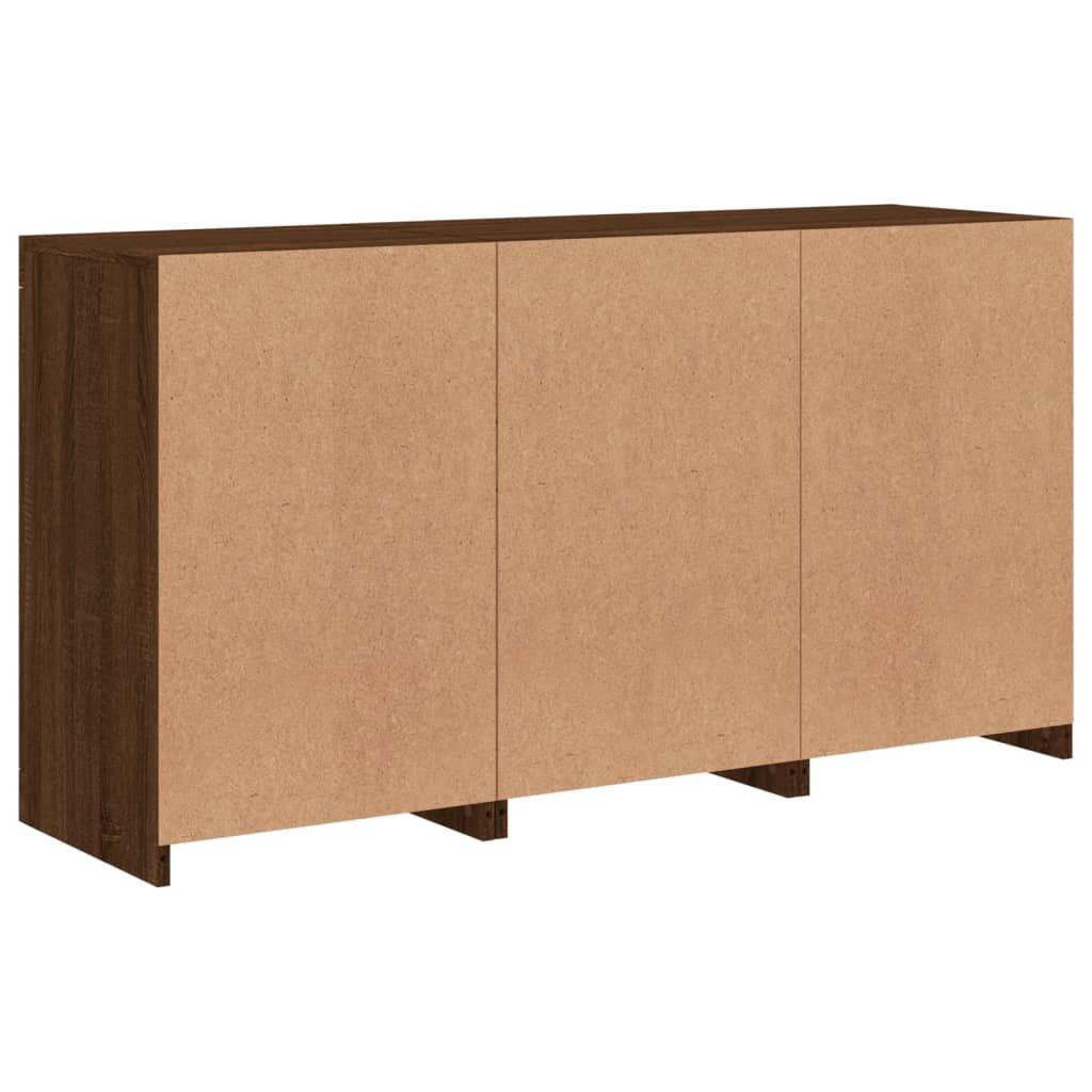 Dulap Cu Lumini Led, Stejar Maro, 123X37X67 Cm