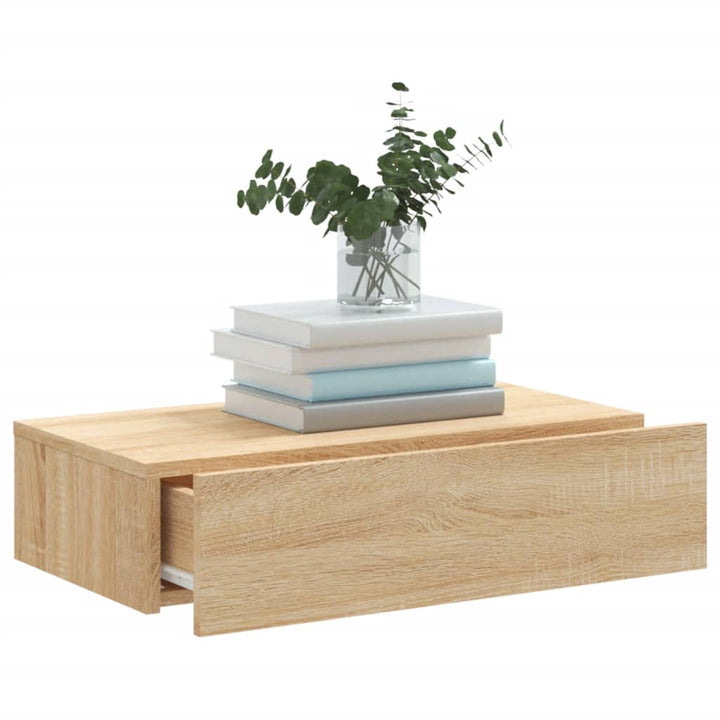 Comodă Tv Cu Lumini Led, , 60X35X15,5 Cm Stejar Sonoma