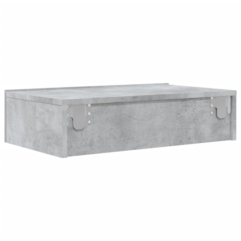 Comodă Tv Cu Lumini Led, , 60X35X15,5 Cm Gri Beton