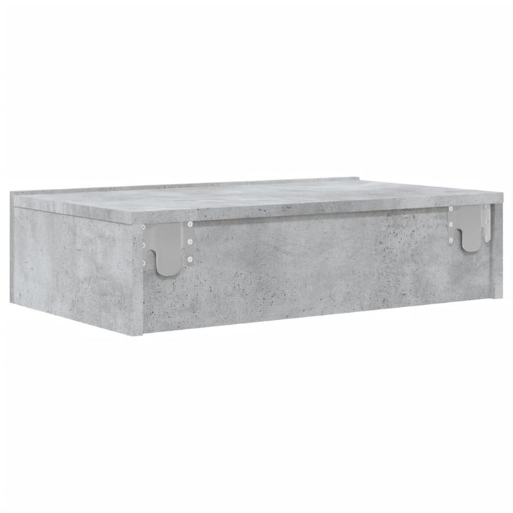 Comodă Tv Cu Lumini Led, , 60X35X15,5 Cm Gri Beton