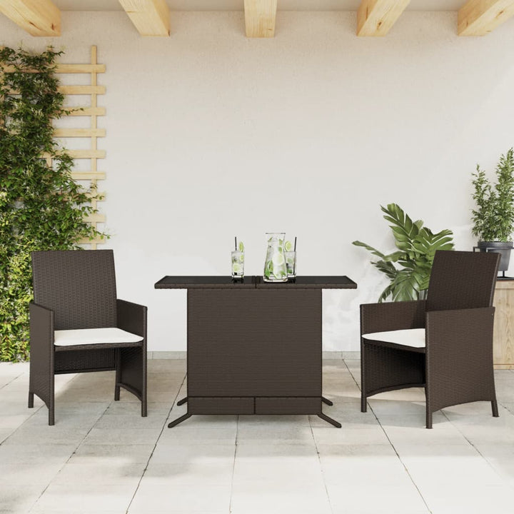 Set Bistro Cu Perne, 3 Piese, , Poliratan