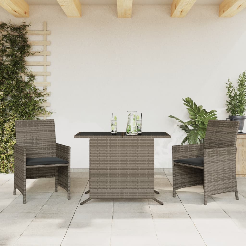 Set Bistro Cu Perne, 3 Piese, , Poliratan