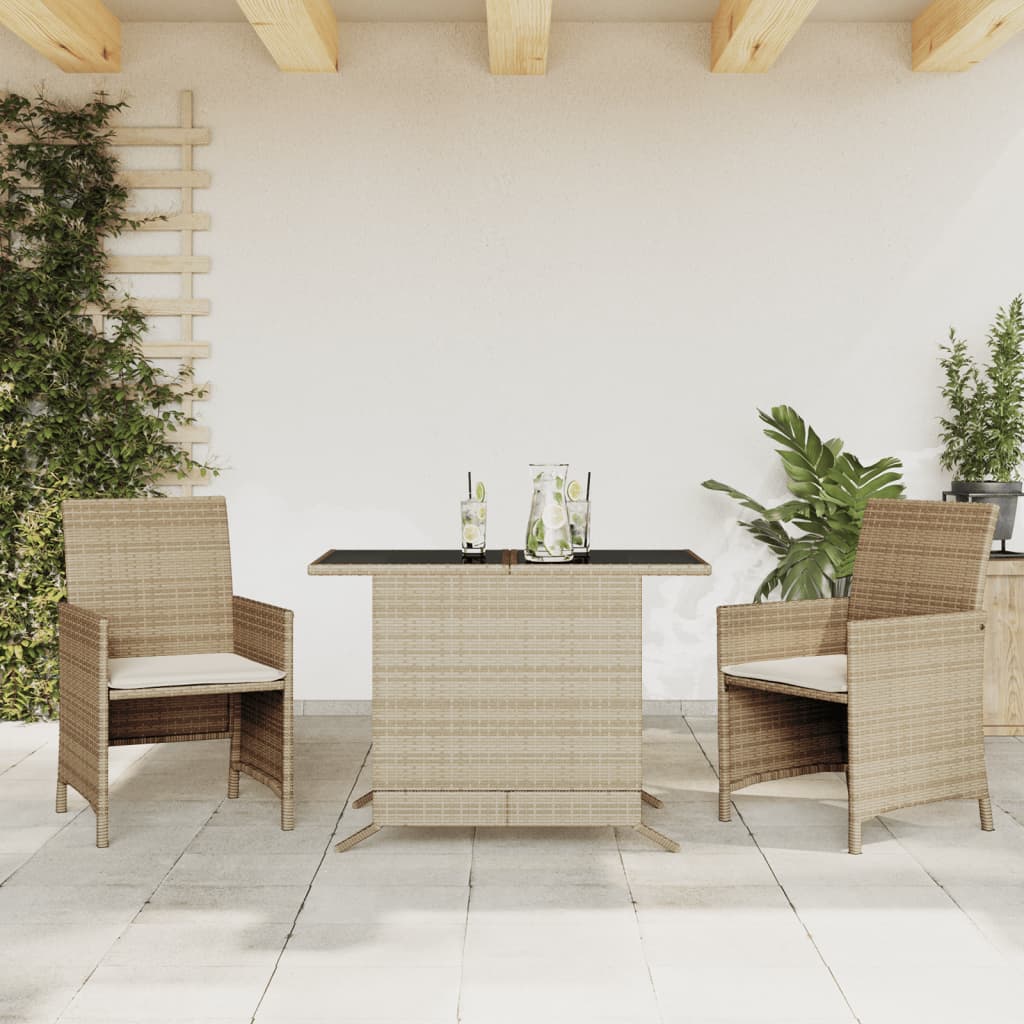 Set Bistro Cu Perne, 3 Piese, , Poliratan