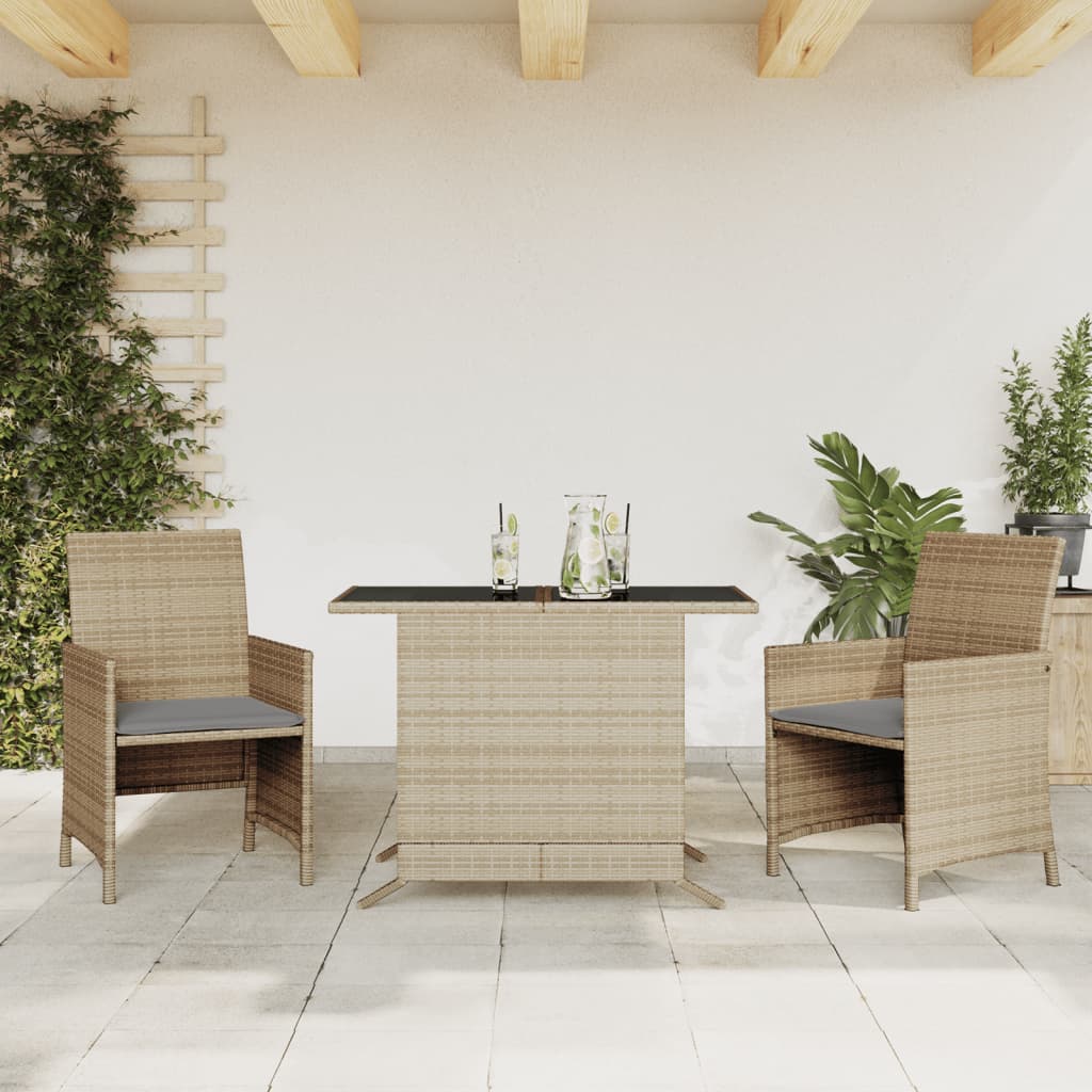 Set Bistro Cu Perne, 3 Piese, , Poliratan
