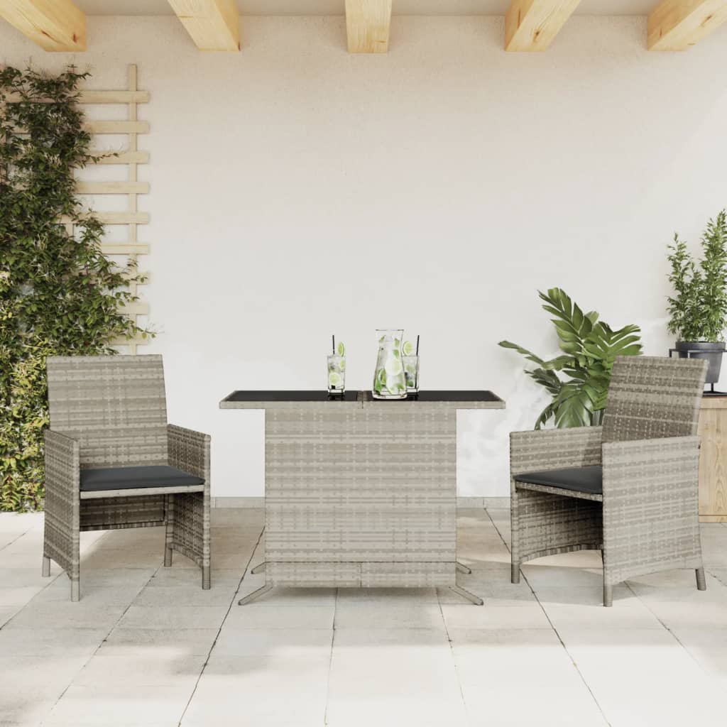 Set Bistro Cu Perne, 3 Piese, , Poliratan