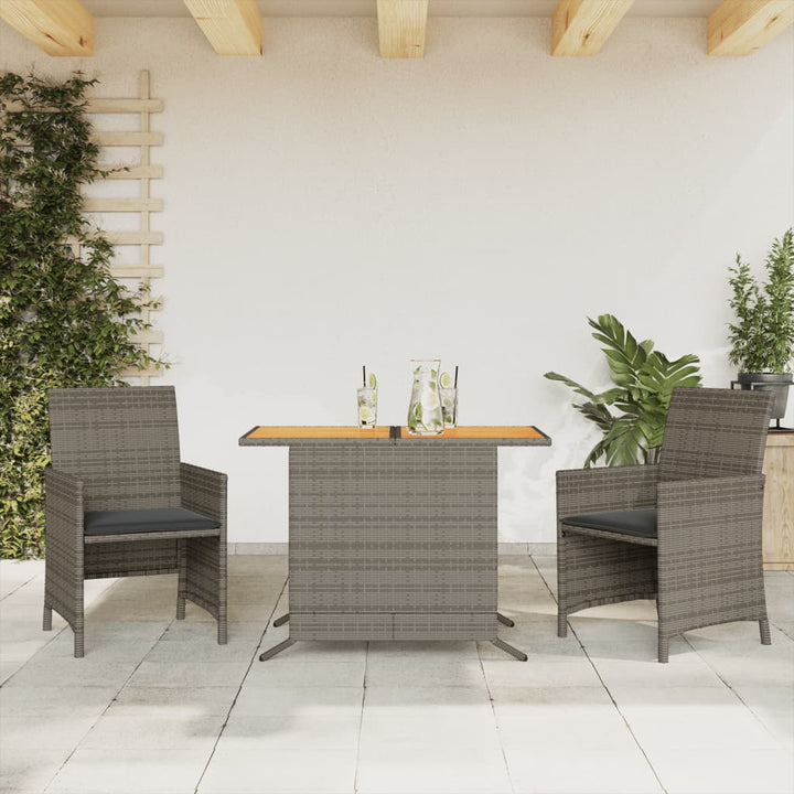 Set Bistro Cu Perne, 3 Piese, , Poliratan