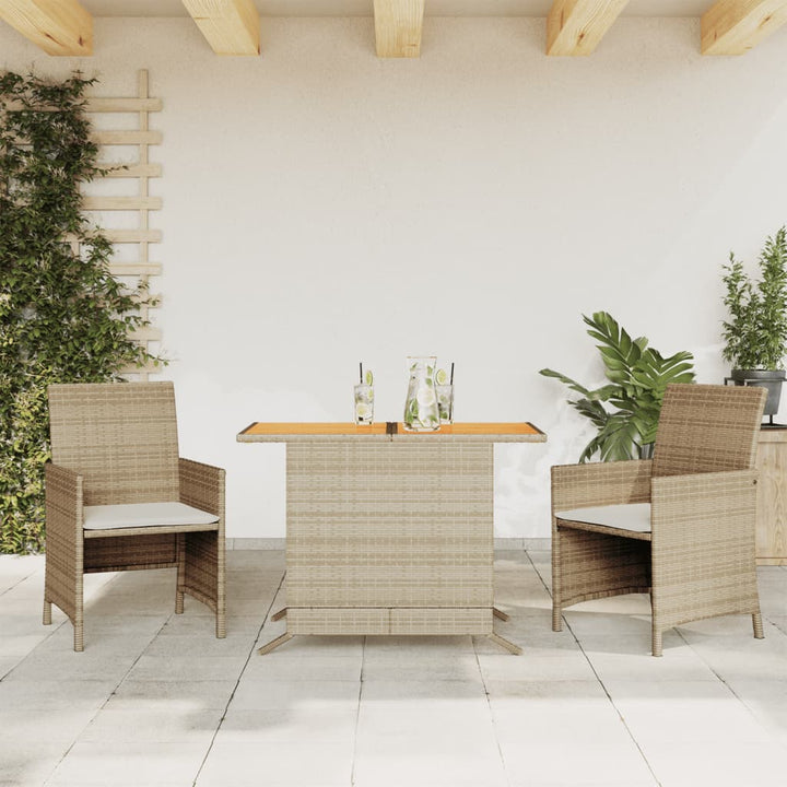 Set Bistro Cu Perne, 3 Piese, , Poliratan
