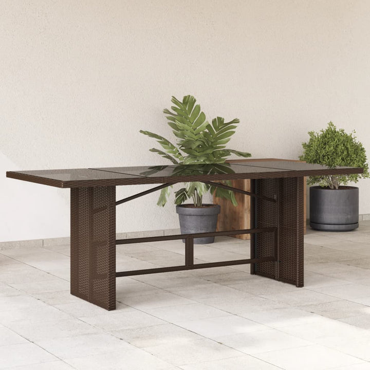 Masă Grădină Blat Din Acacia, 190X80X74 Cm Poliratan