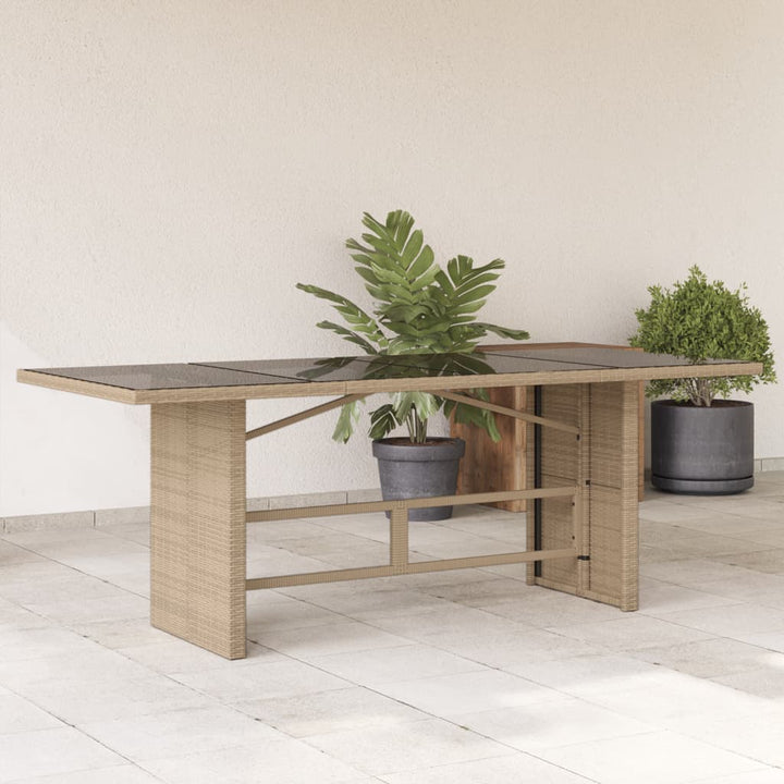 Masă Grădină Blat Din Acacia, 190X80X74 Cm Poliratan