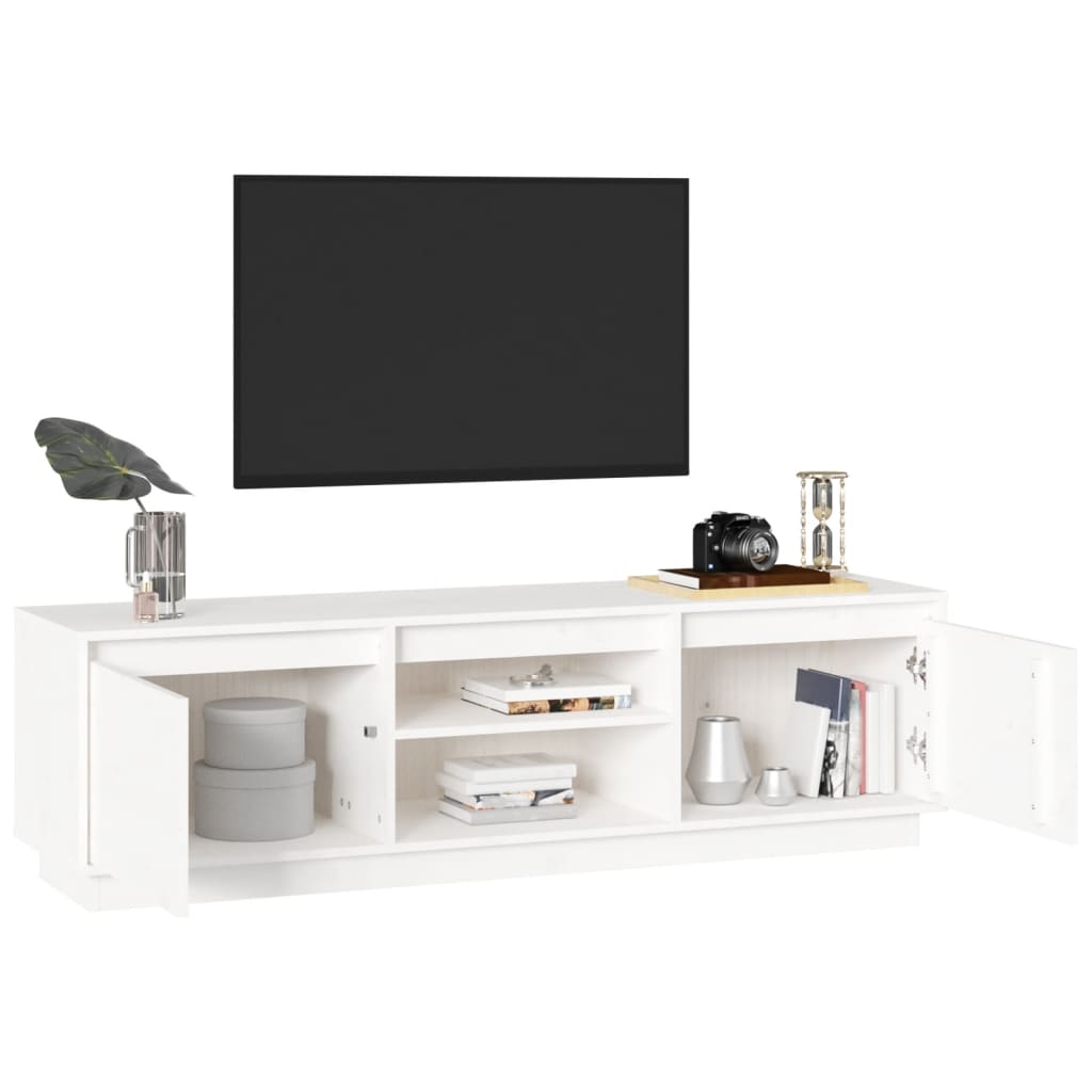 Comodă Tv, , 140X35X40 Cm, Lemn Masiv De Pin