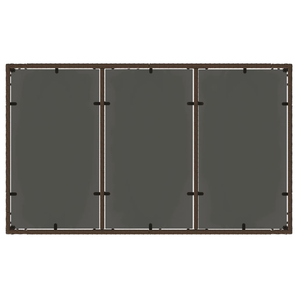 Masă De Grădină Cu Blat Din Sticlă 150X90X75 Cm, Poliratan