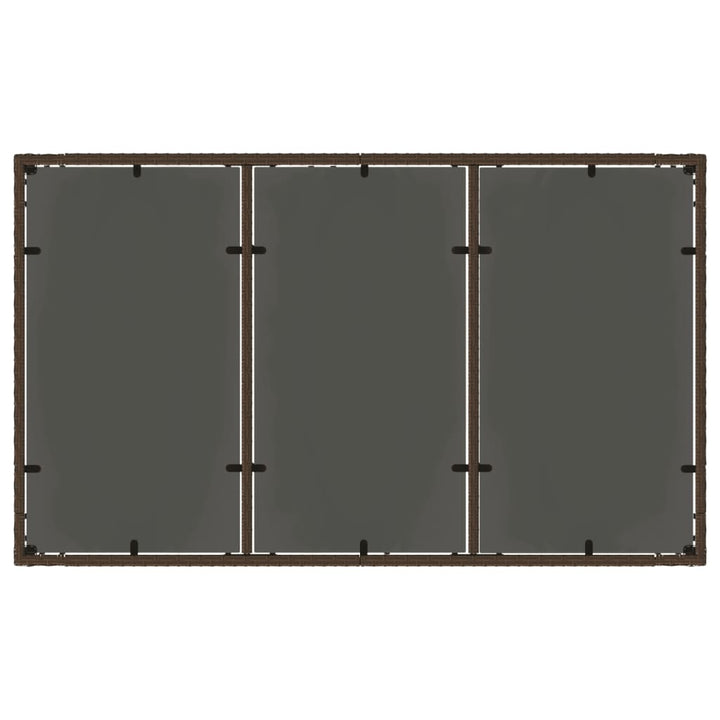 Masă De Grădină Cu Blat Din Sticlă 150X90X75 Cm, Poliratan