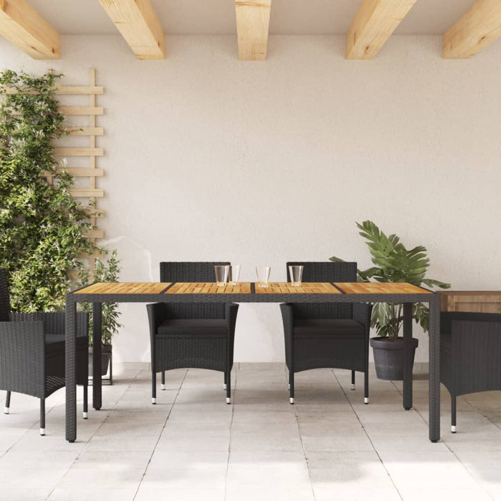 Masă Grădină, Blat Din Lemn Acacia 190X90X75 Cm Poliratan