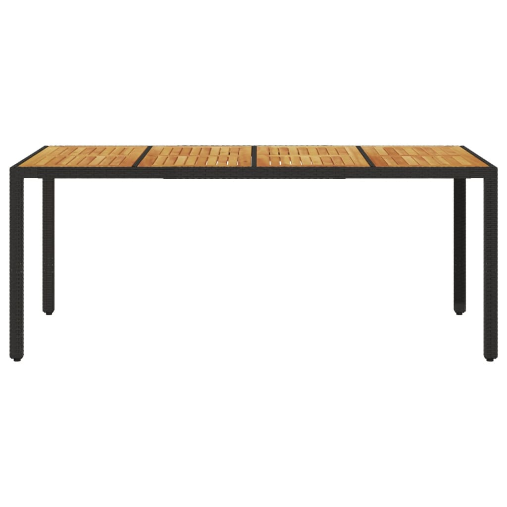 Masă Grădină, Blat Din Lemn Acacia 190X90X75 Cm Poliratan