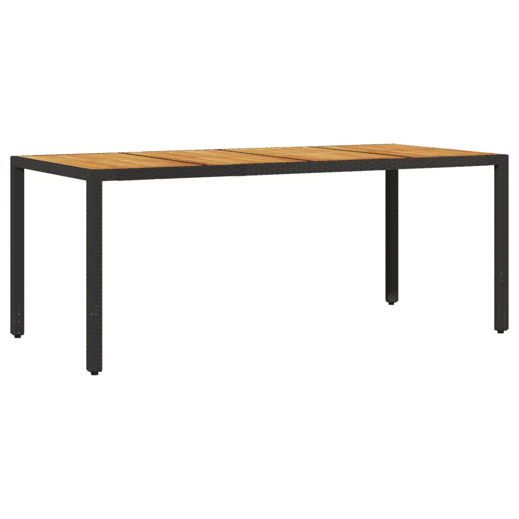 Masă Grădină, Blat Din Lemn Acacia 190X90X75 Cm Poliratan