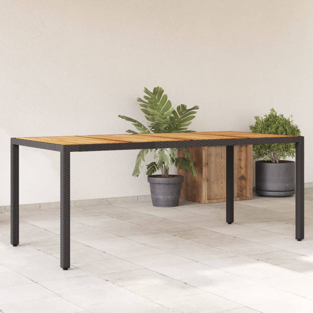 Masă Grădină, Blat Din Lemn Acacia 190X90X75 Cm Poliratan