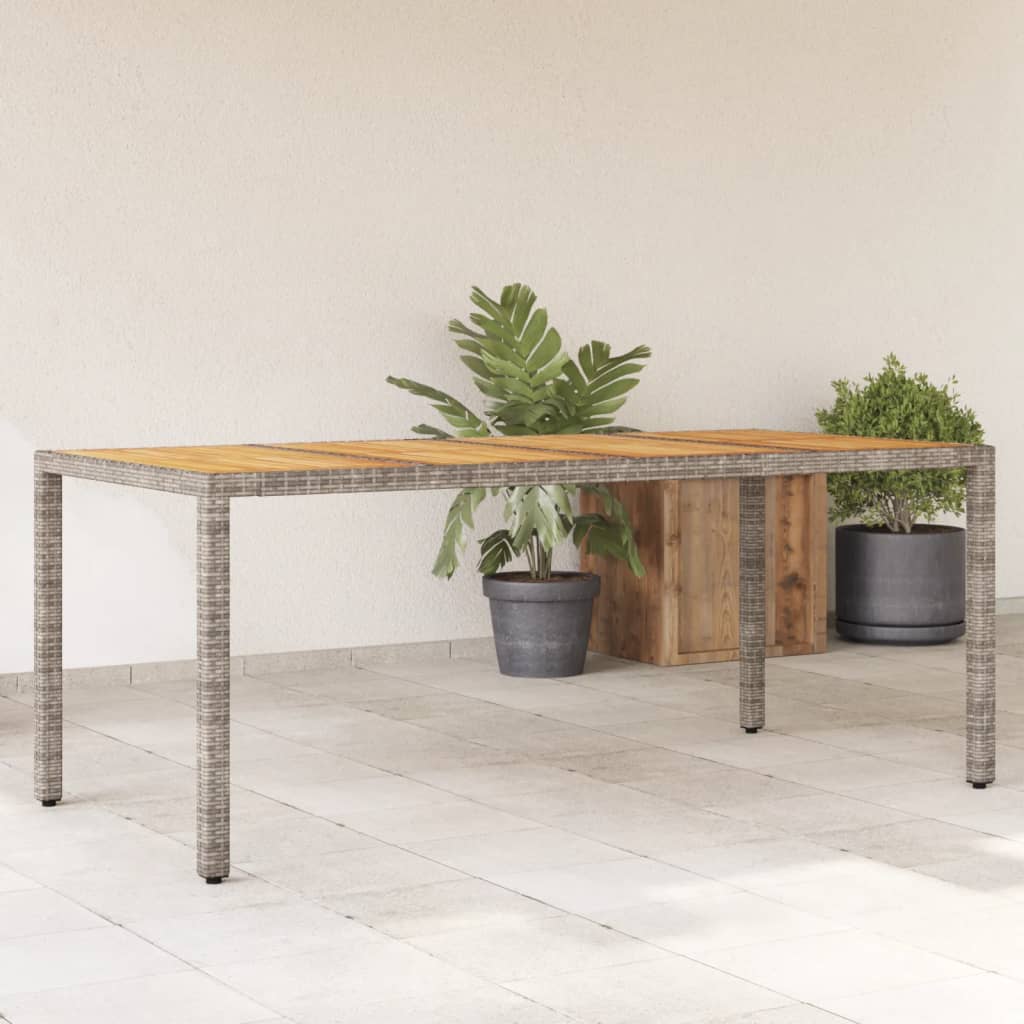 Masă Grădină, Blat Din Lemn Acacia 190X90X75 Cm Poliratan