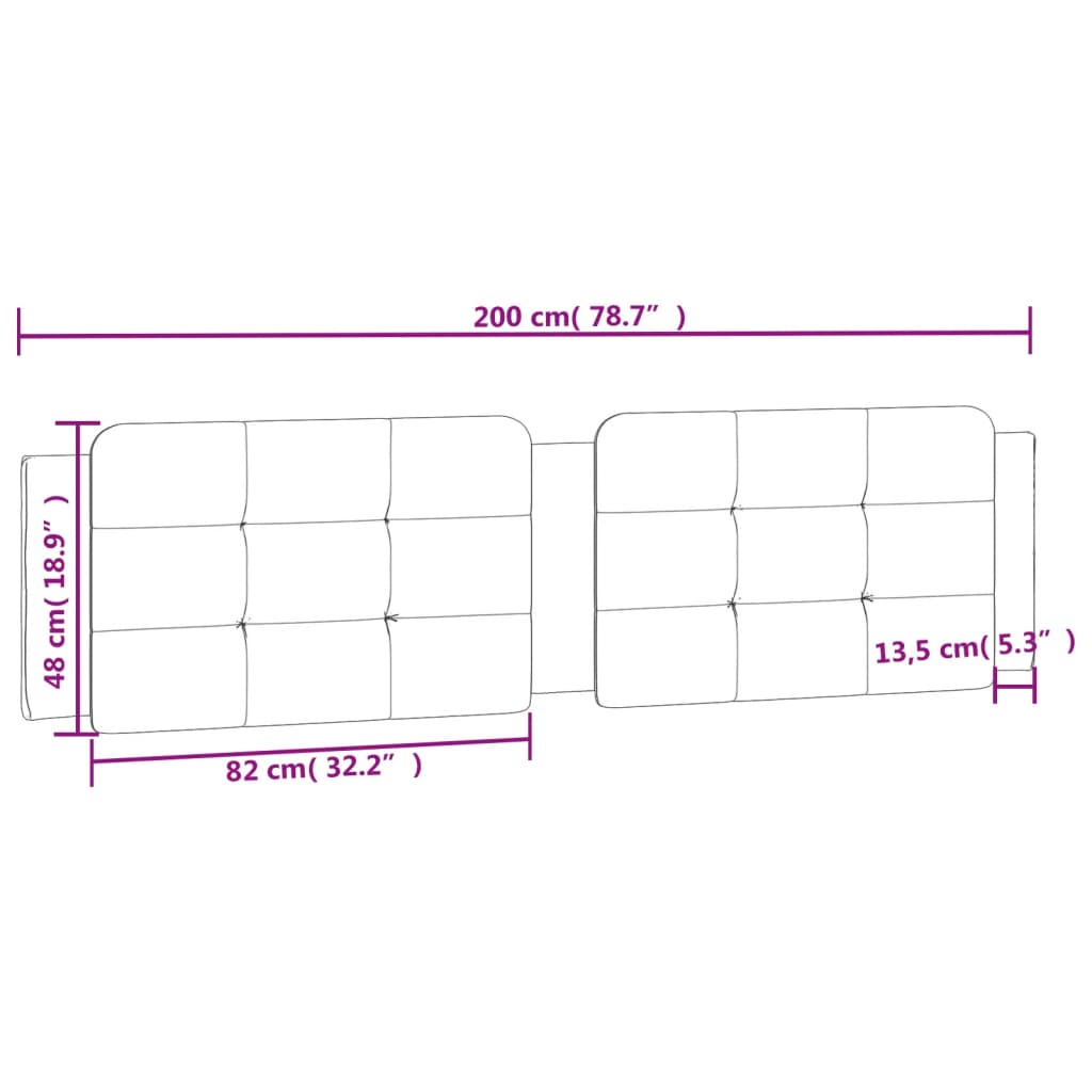 Pernă Pentru Tăblie Pat, , 200Cm, Piele Artificială