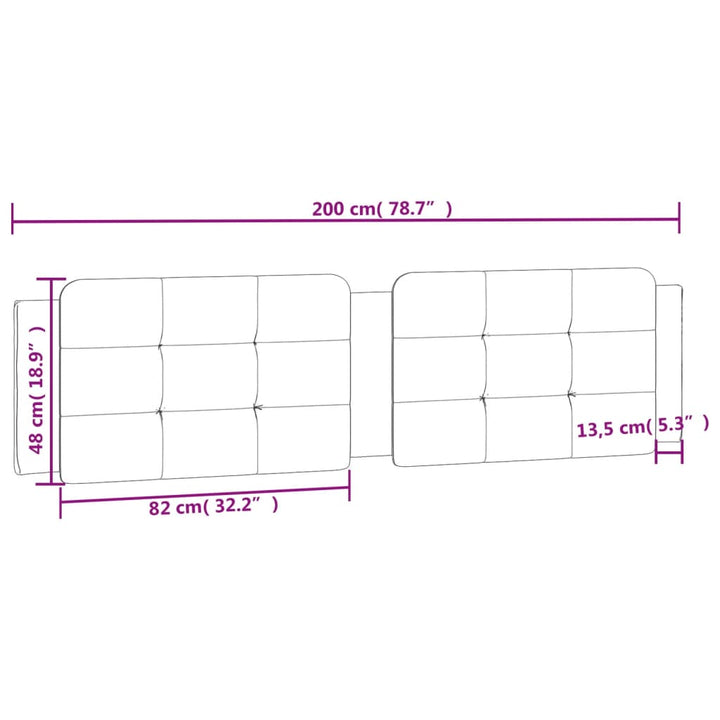 Pernă Pentru Tăblie Pat, , 200Cm, Piele Artificială