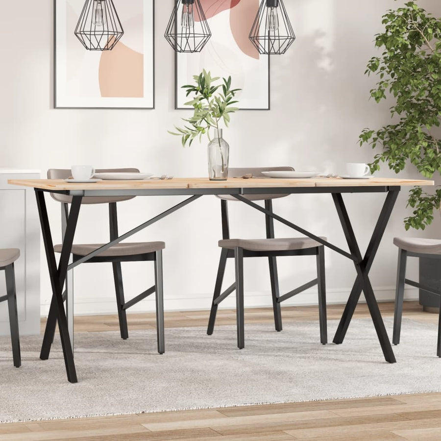 Picioare Masă De Sufragerie X-Frame 140X60X73 Cm Fontă