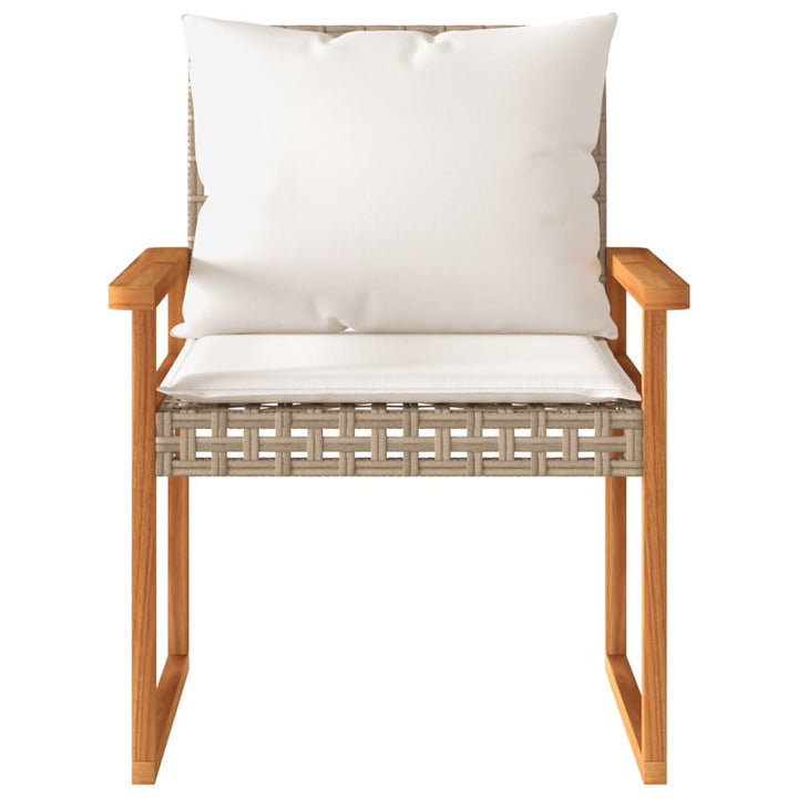 Set Mobilier De Grădină, 4 Piese, Cu Perne, Mix Bej, Poliratan