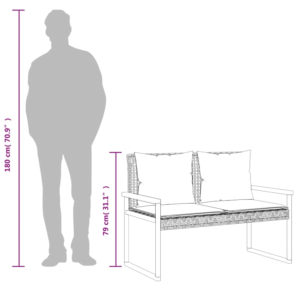 Set Mobilier De Grădină, 4 Piese, Cu Perne, Mix Bej, Poliratan