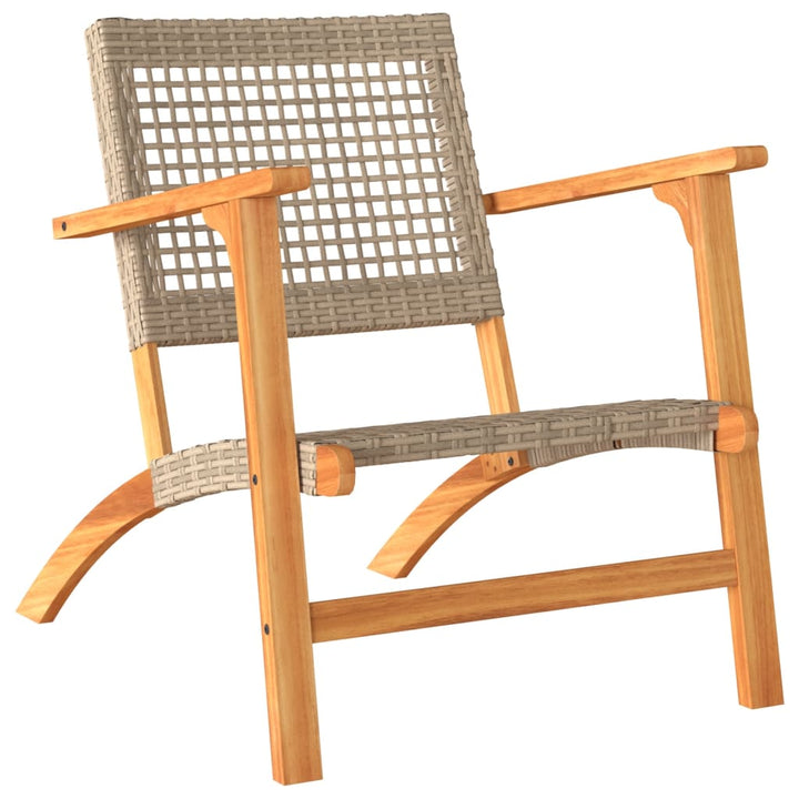 Set Mobilier Bistro, 3 Piese, Poliratan /Lemn De Acacia