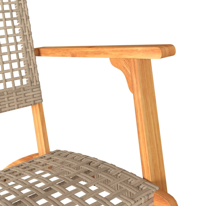 Set Mobilier Bistro, 3 Piese, Poliratan /Lemn De Acacia