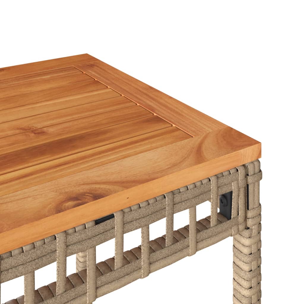 Set Mobilier Bistro, 3 Piese, Poliratan /Lemn De Acacia