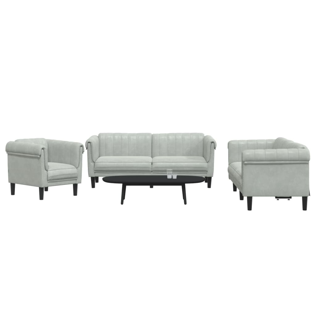 Set De Canapele, 3 Piese, , Catifea