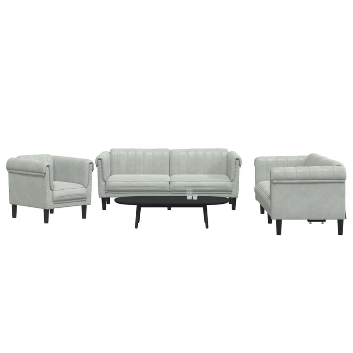 Set De Canapele, 3 Piese, , Catifea