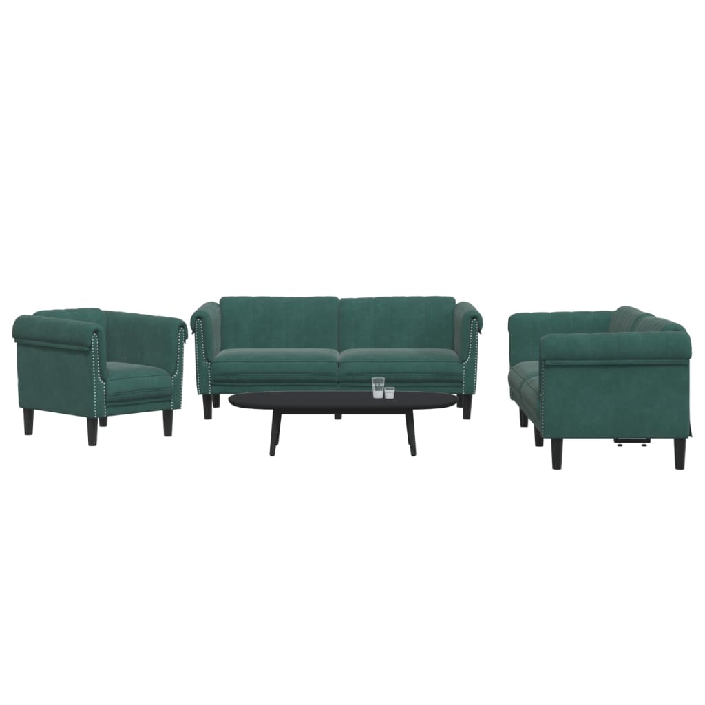 Set De Canapele, 3 Piese, , Catifea