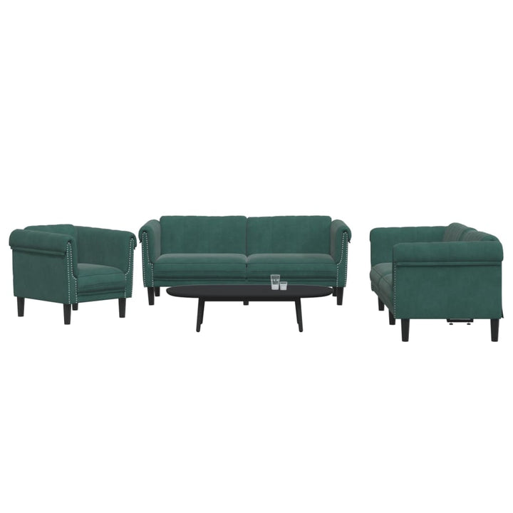 Set De Canapele, 3 Piese, , Catifea
