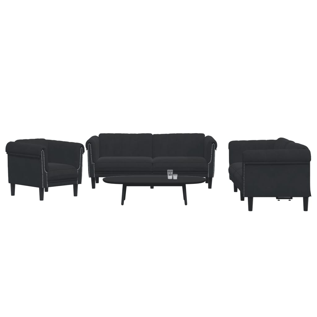 Set De Canapele, 3 Piese, , Catifea