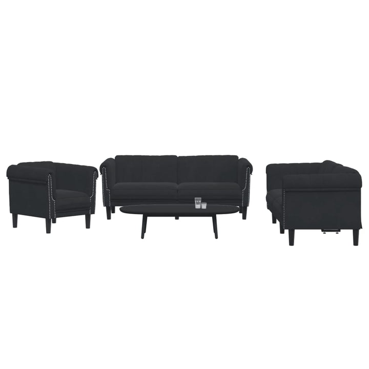 Set De Canapele, 3 Piese, , Catifea