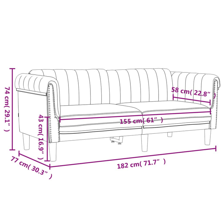 Set De Canapele, 3 Piese, , Catifea